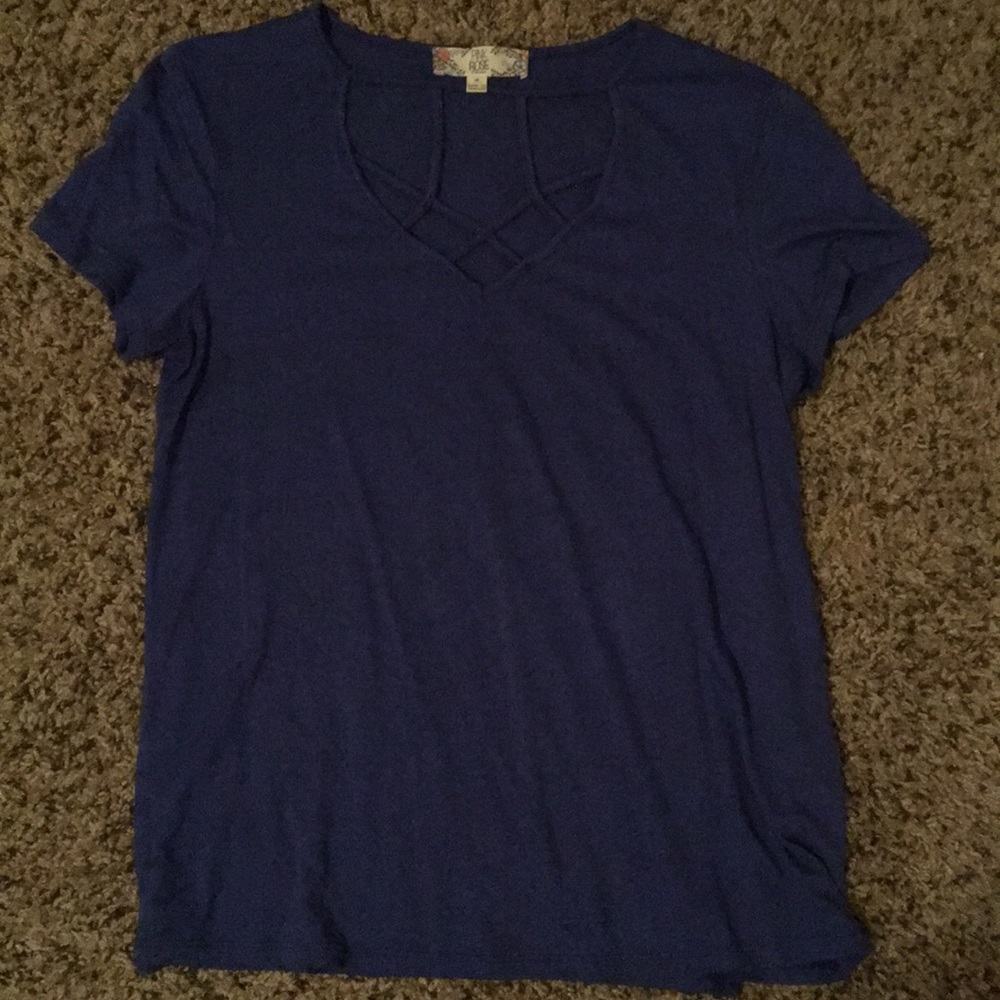 Royal blue short sleeved shirt